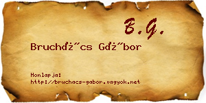 Bruchács Gábor névjegykártya