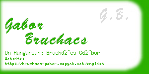 gabor bruchacs business card